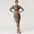 Leopard Print Long Sleeve Slim Sexy Dress - minxxshop.com
