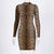 Leopard Print Long Sleeve Slim Sexy Dress - minxxshop.com