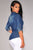 Retro Blue Jean Soft Denim Long Sleeve Tops Blouse Casual Shirt - minxxshop.com