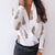 Deep V-Neck Long Sleeve Blouse - minxxshop.com