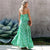 Leaf Print Maxi Summer Dress - minxxshop.com