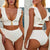 Beautiful Hollow Out High Waist Two Pieces Solid Bikini - minxxshop.com