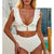 Beautiful Hollow Out High Waist Two Pieces Solid Bikini - minxxshop.com