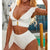 Beautiful Hollow Out High Waist Two Pieces Solid Bikini - minxxshop.com
