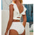 Beautiful Hollow Out High Waist Two Pieces Solid Bikini - minxxshop.com