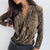 Deep V-Neck Long Sleeve Blouse - minxxshop.com