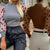 New Knitted Polka Dot Puff Long Sleeve Blouse - minxxshop.com