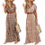 Paisley Print Long Dress with Belt - minxxshop.com