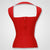 Red Elastic Halter Bandage Top Knitted Rayon Blouse - minxxshop.com