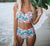 Floral Print High Waist Swimsuit (Two Piece) - minxxshop.com