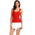 Red Elastic Halter Bandage Top Knitted Rayon Blouse - minxxshop.com