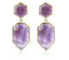 Polygons Crystal Stud Earrings - Amethyst, Agate, Quartz & Onyx - minxxshop.com